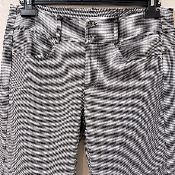 NWT BRENDA BEDDOME Straight Leg Pant 607A Houndstooth Black White Size 31 - Picture 7 of 11